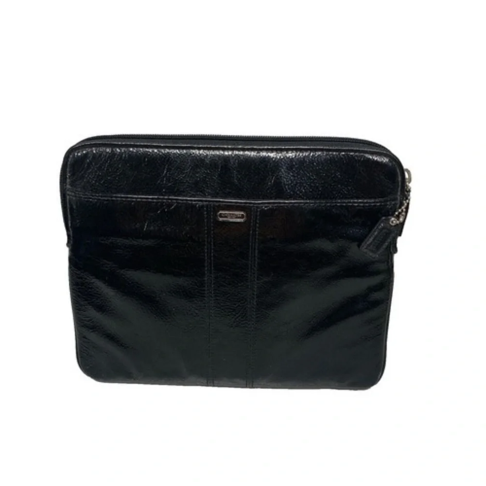 Coach Black Leather ipad Tablet Bag